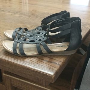 Black summer sandals